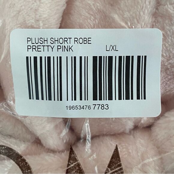 Soma Pink Plush Short Bath/Lounging Robe L/XL Woman's NWT Soft Comfy Loungewear - Picture 9 of 11